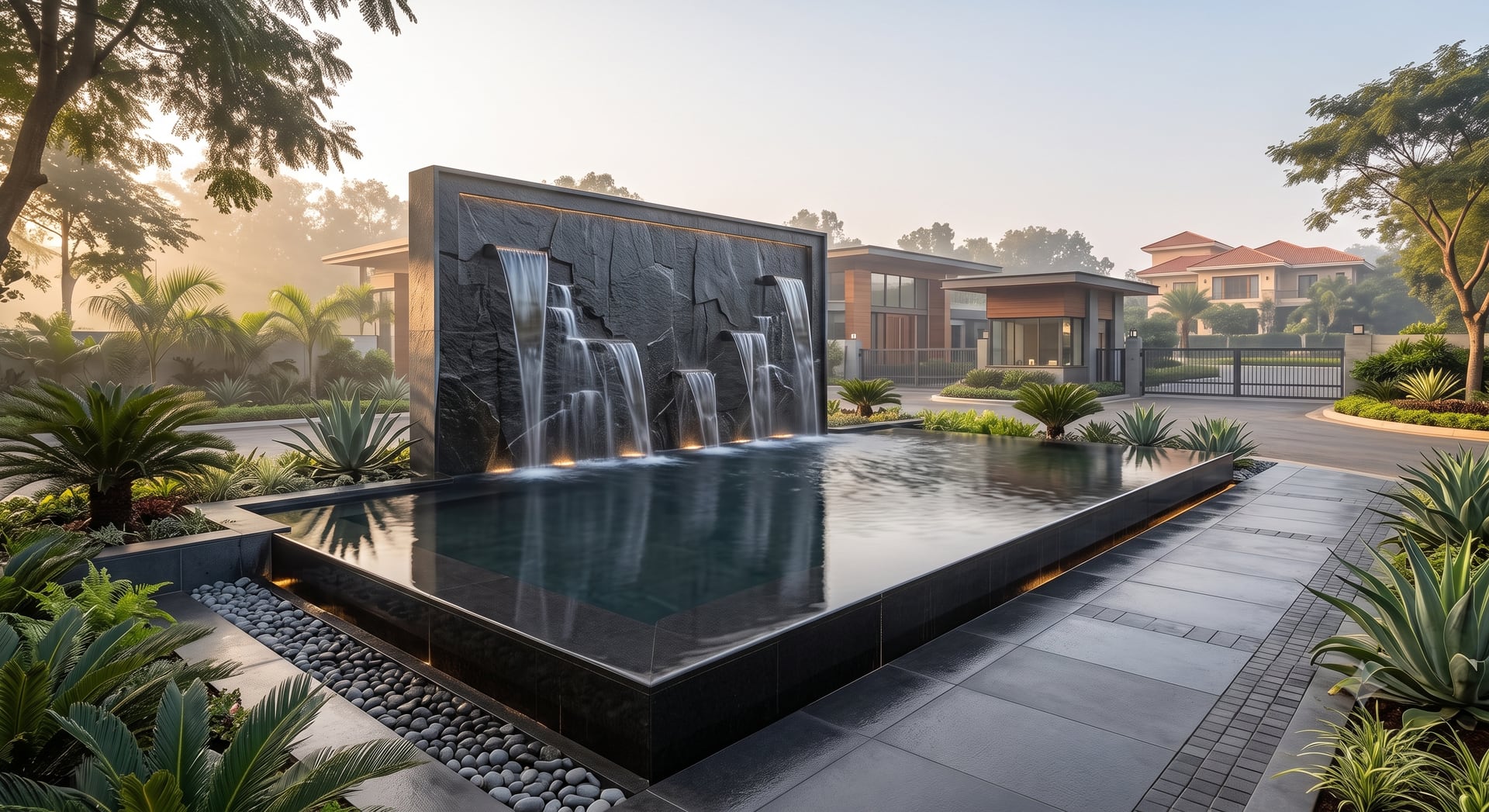 Aqualus Water Fountains for Residential Communities in Hyderabad project
